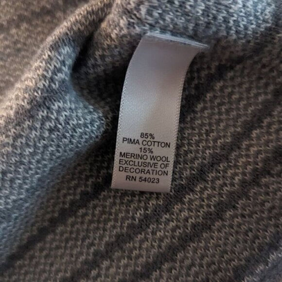 Banana Republic 3/4 Sleeve Cotton Wool Beaded Striped Open Cardigan Extra Small - Picture 7 of 7